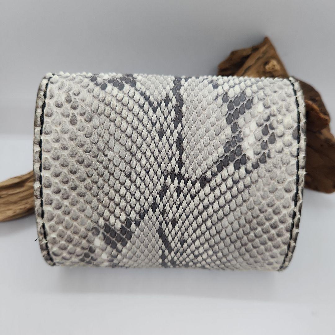 《ハーフウォレット》☆ダイヤモンドパイソン&栃木レザー☆レザーウォレット