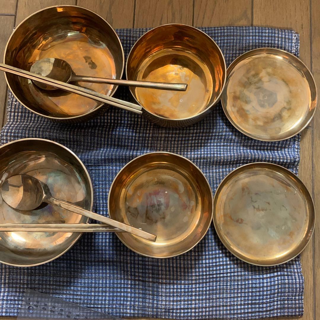 韓国食器 無形文化財 李鳳周 真鍮製 碗 箸 スプーン - メルカリ