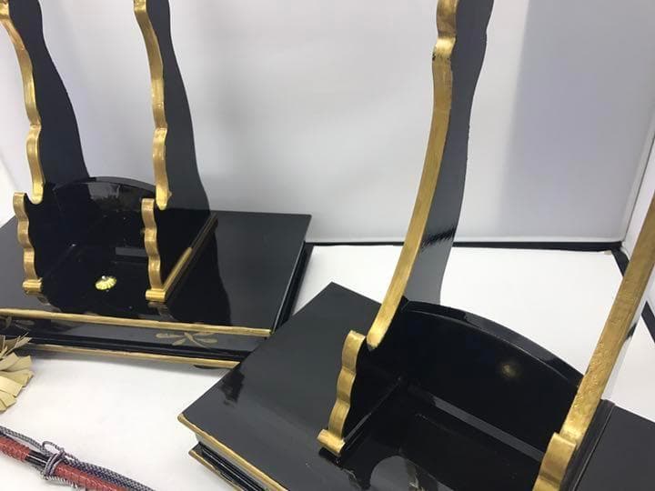 伝統工芸木製品 24cm 軍扇陣笠揃 五月人形　小道具　扇　太鼓　買い替え