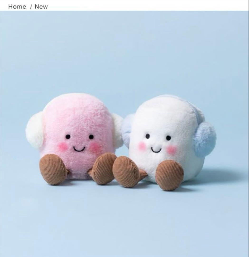 《新商品》冬季限定 ジェリーキャット 耳あて マシュマロ ぬいぐるみ 保存袋付き