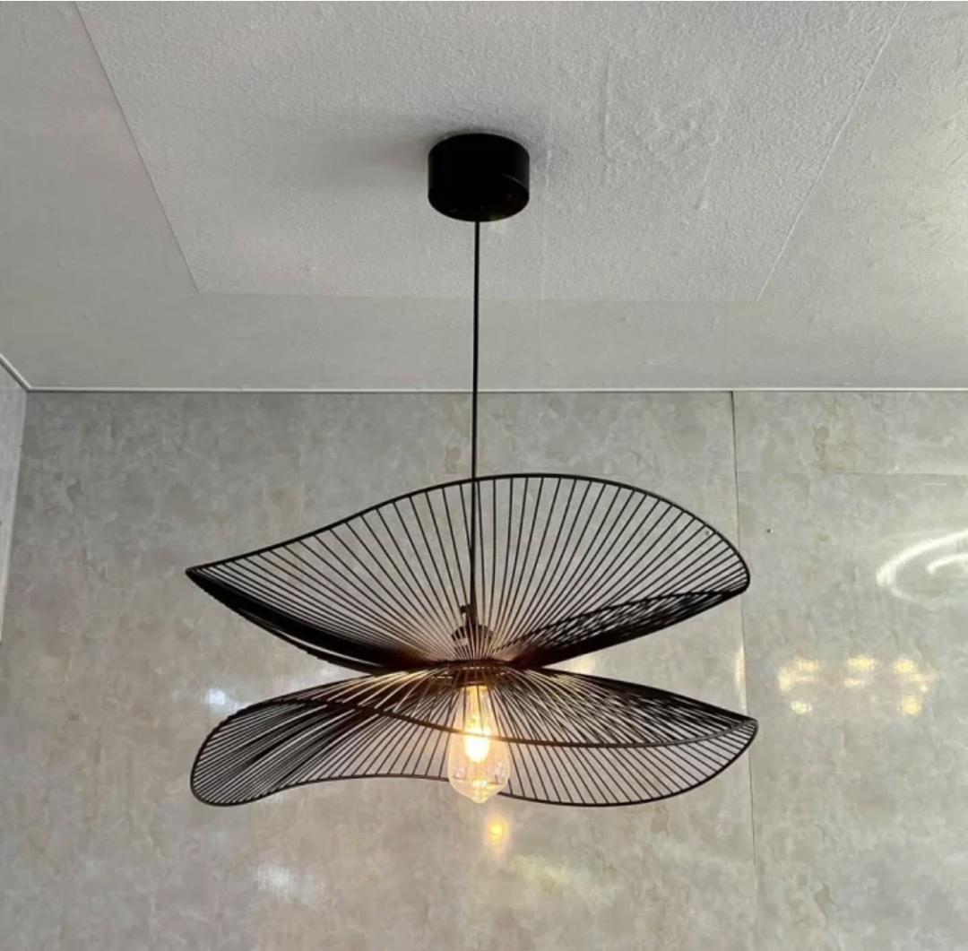 新品 シンプル ブラック アイアン ペンダントライト ワイド58cm