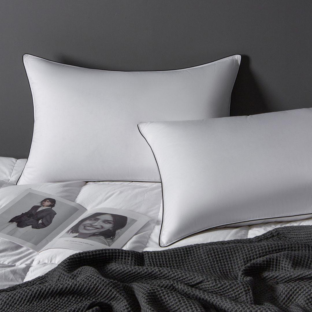 まくら 枕 ホワイトグース羽毛95%  いい睡眠を取れる枕 首が気持良くなる枕