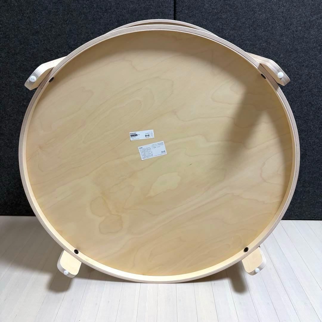 IKEA BORGEBY ボルゲビー　コーヒーテーブル　バーチ材　丸テーブル