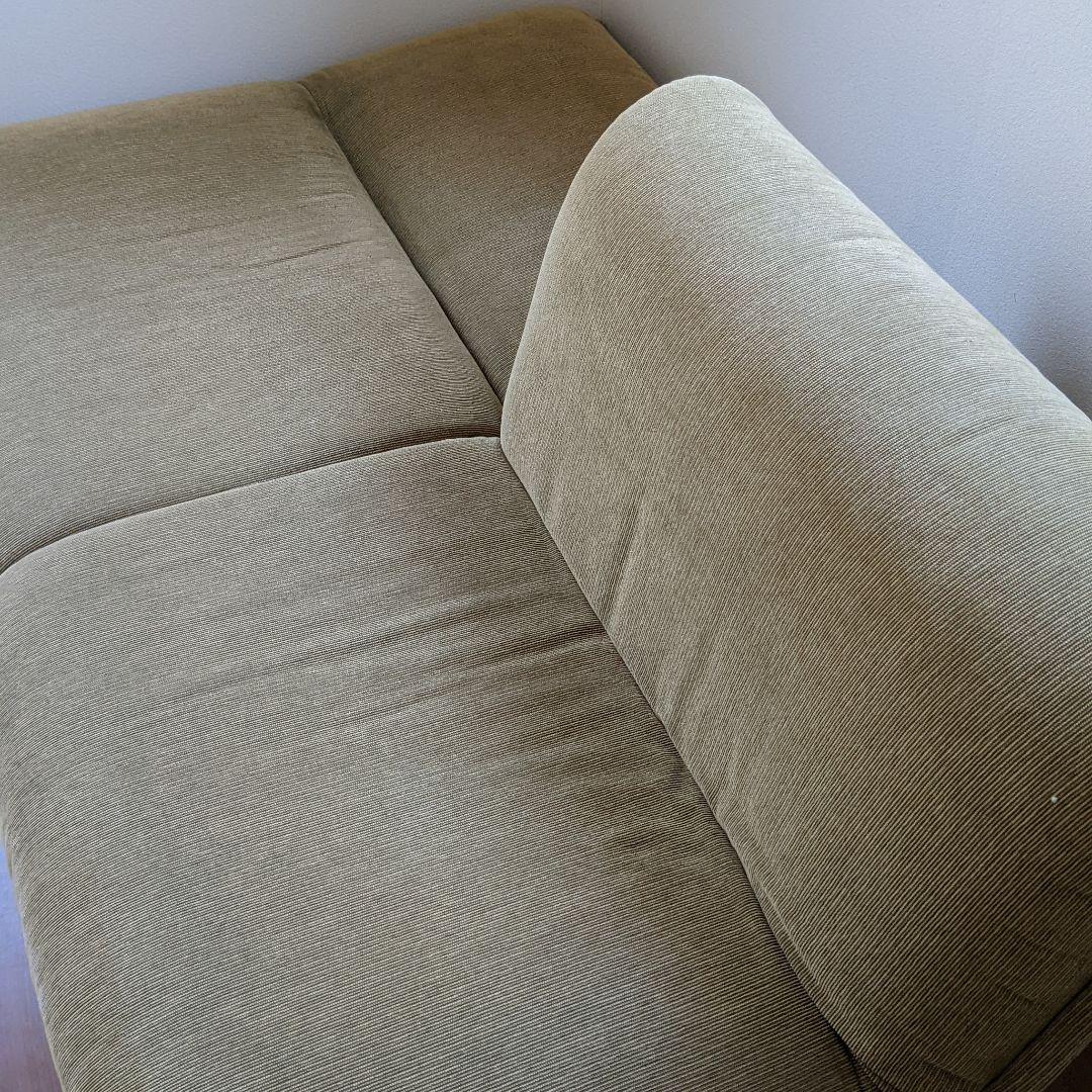 ソファーベッド シングル 明るめのカーキ 4年ほど使用