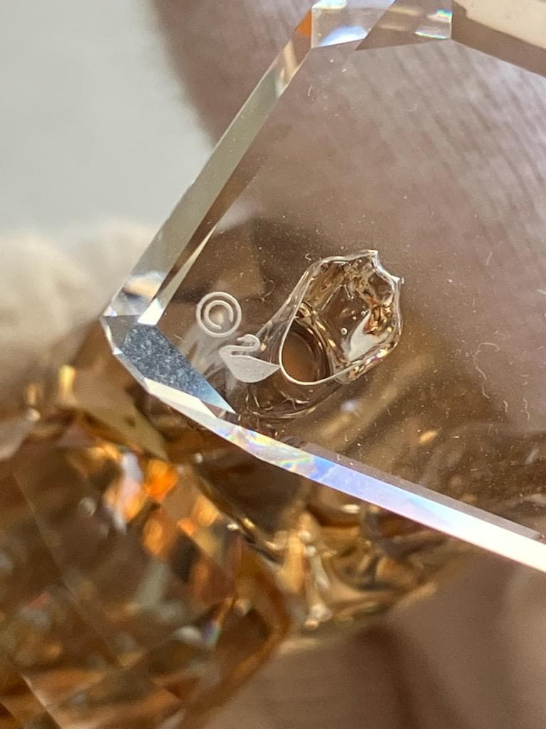 スワロフスキー　置物　オブジェ　ハイイロオオカミ