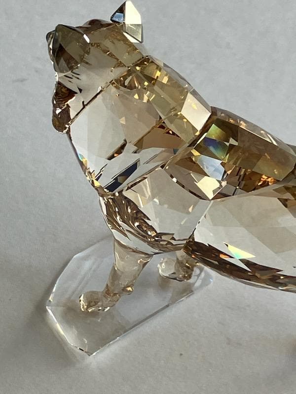スワロフスキー　置物　オブジェ　ハイイロオオカミ