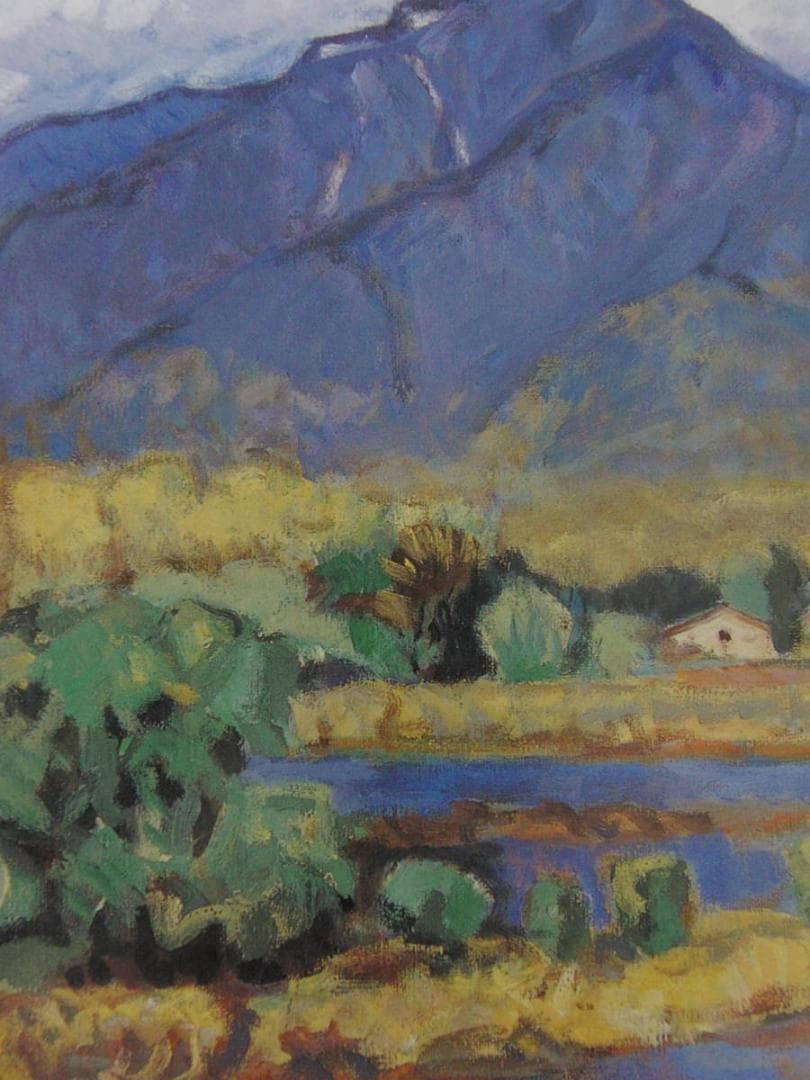 吉田良一、【水ぬるむ】、希少な額装用画集より、新品額装付、状態良好