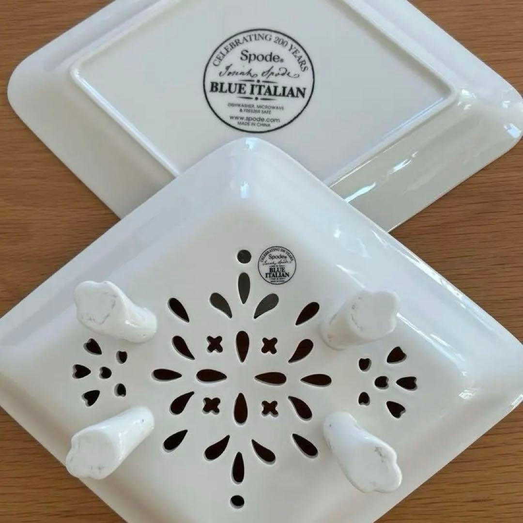 【美品】spode ブルーイタリアン フルーツコランダー　200周年記念