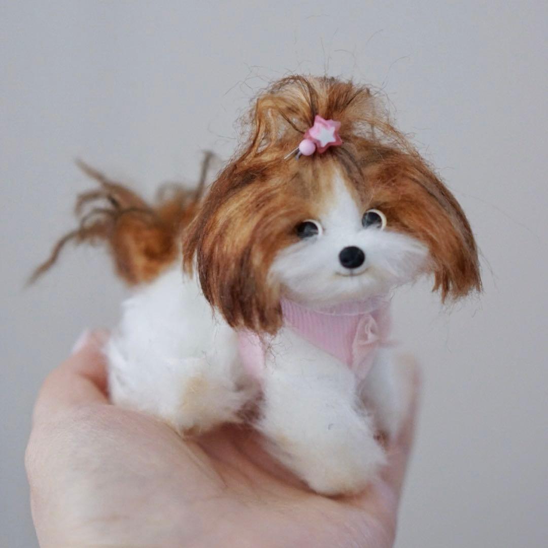 手のひらぬいぐるみ シーズーちゃん アーティストベア 海外作家様 ハンドメイド