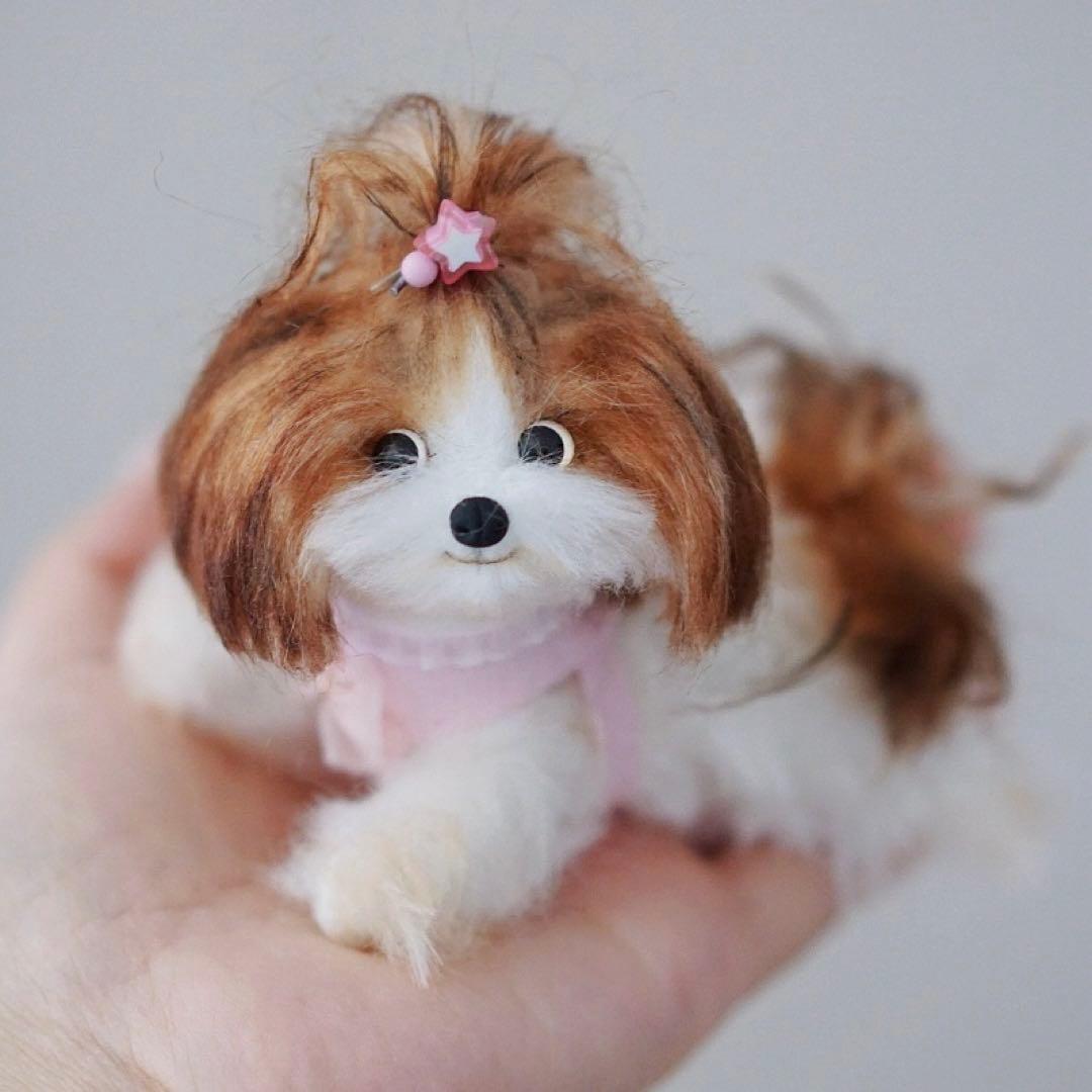 手のひらぬいぐるみ シーズーちゃん アーティストベア 海外作家様 ハンドメイド