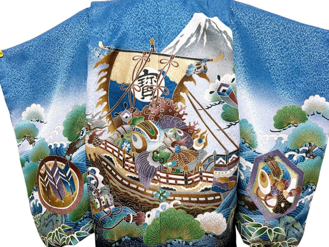 人気の青系♡七五三　3歳　男の子　セット　一式　富士
