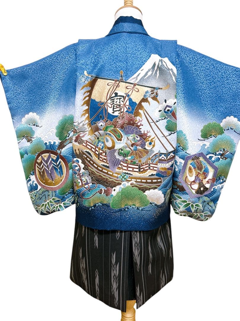 人気の青系♡七五三　3歳　男の子　セット　一式　富士
