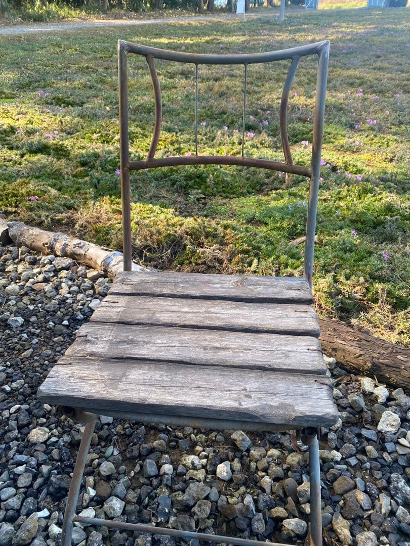 ヴィンテージ風　折りたたみ椅子　アンティーク