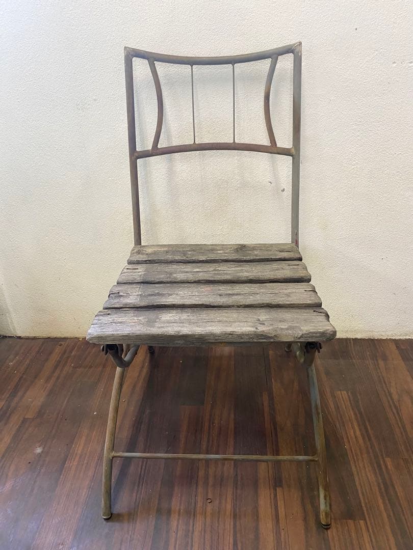 ヴィンテージ風　折りたたみ椅子　アンティーク