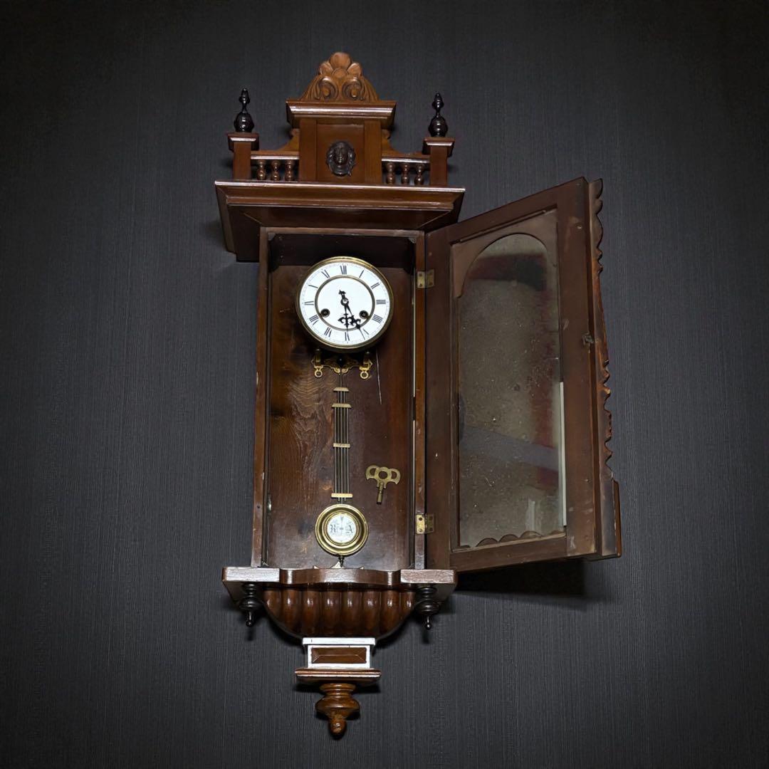 精工舎　ベルリン　柱時計　古時計　振り子　ゼンマイ　ボンボン