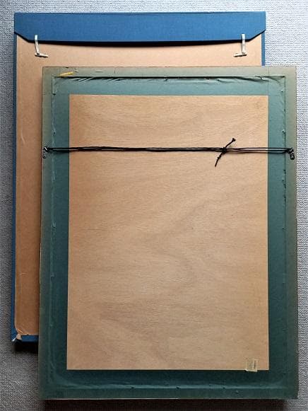 小島俊男 「紅雀の帽子」 パステル画 白日会員 総理大臣賞 師：小磯良平 大作!