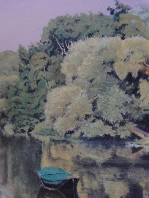 谷内こうた、【ウール川】、希少な額装用画集画、新品高級額 額装付