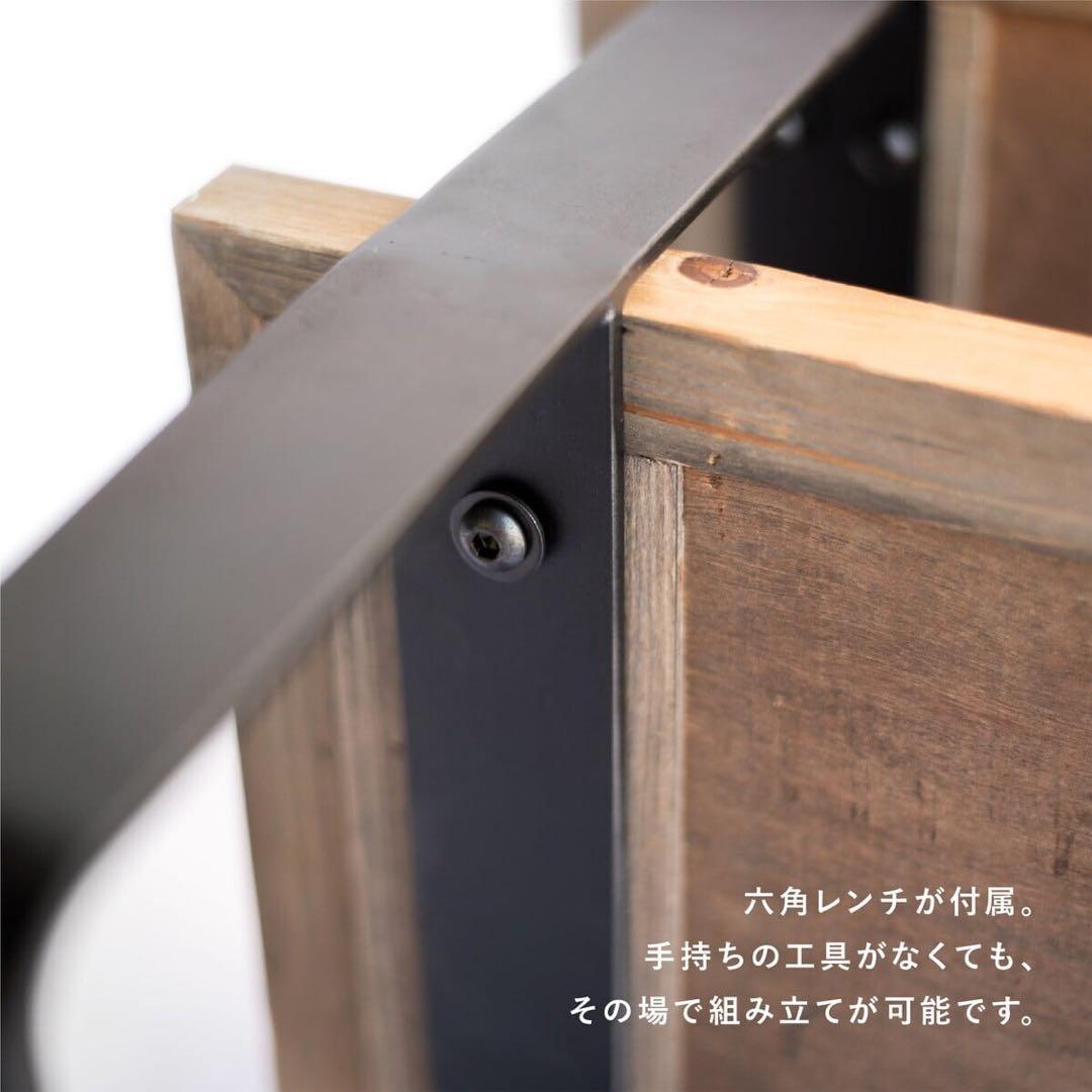 【ブルックリン家具】古材×ブラックスチール脚 2段シェルフ&テレビボード60cm