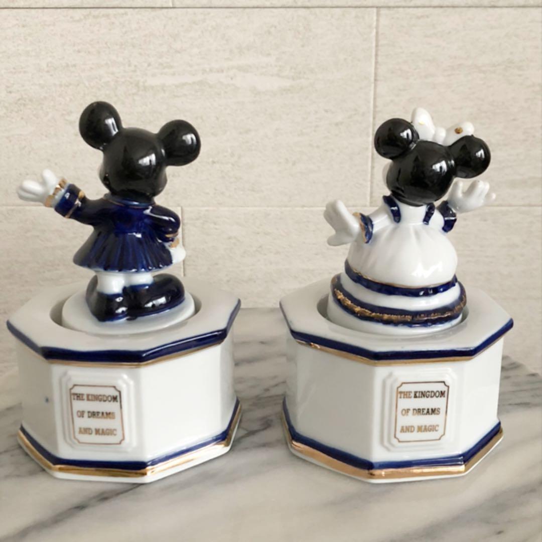 TDL 東京ディズニーリゾート　ミッキー&ミニーオルゴール　ペア　陶器製２セット