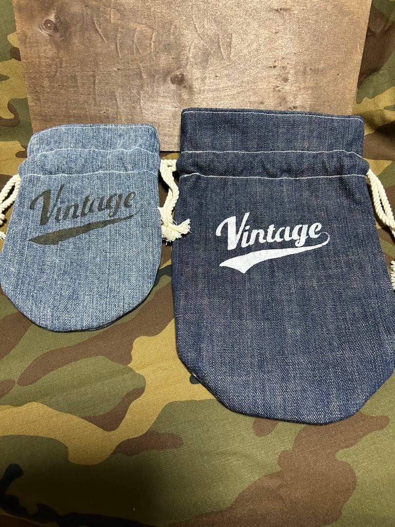 訳あり！リメイクデニム巾着セット！No.793