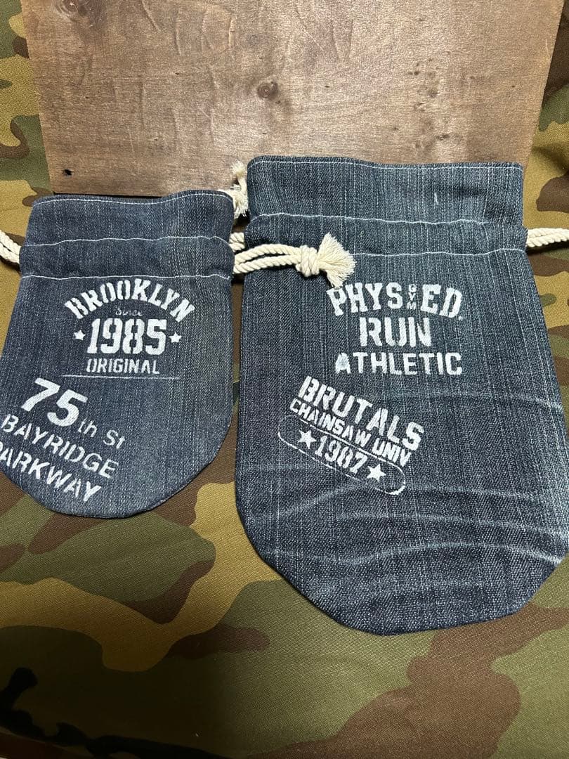 訳あり！リメイクデニム巾着セット！No.793