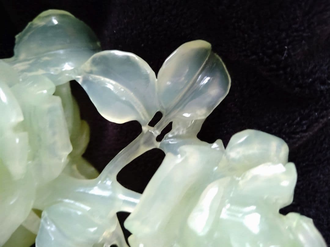 中国翡翠　軟玉　岫玉　香炉　彫刻