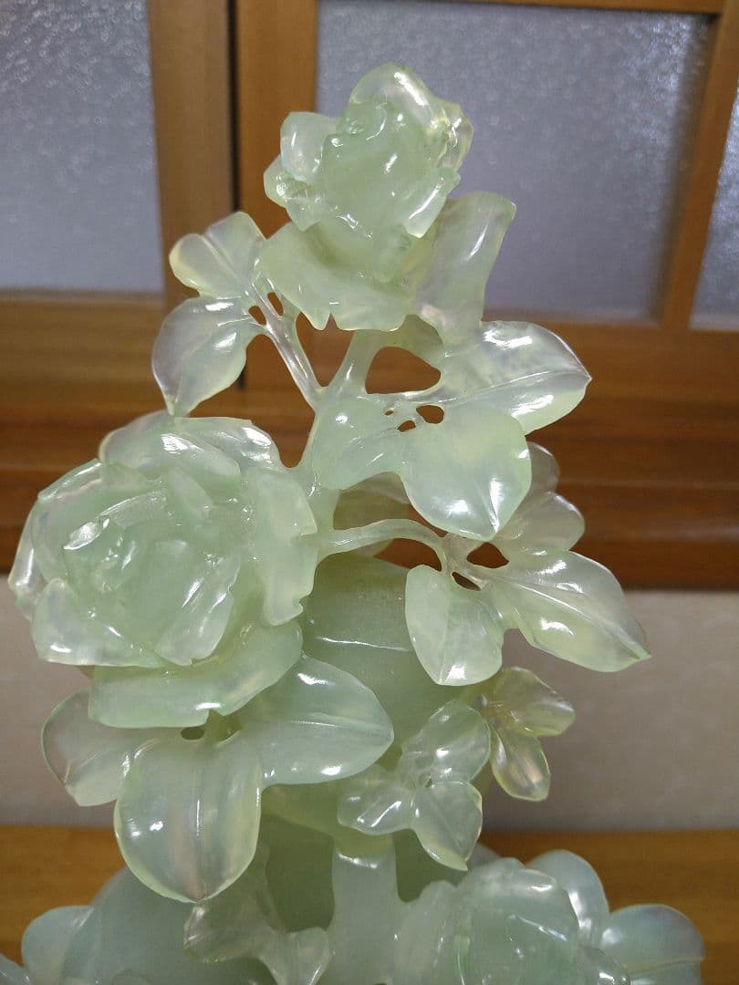 中国翡翠　軟玉　岫玉　香炉　彫刻