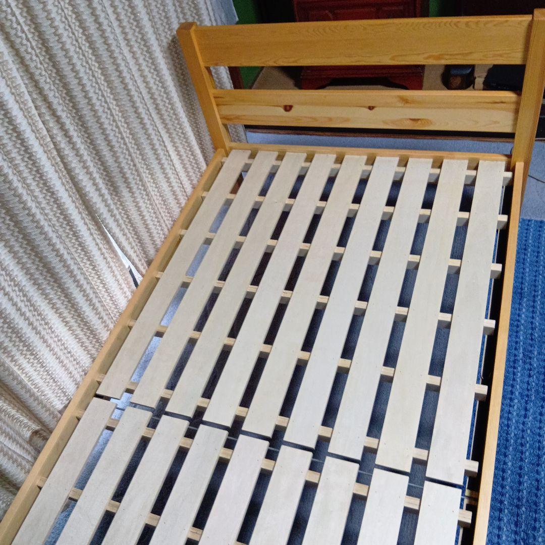 ベッド　シングルフレーム 木製 ナチュラルウッド 4ヶ月使用