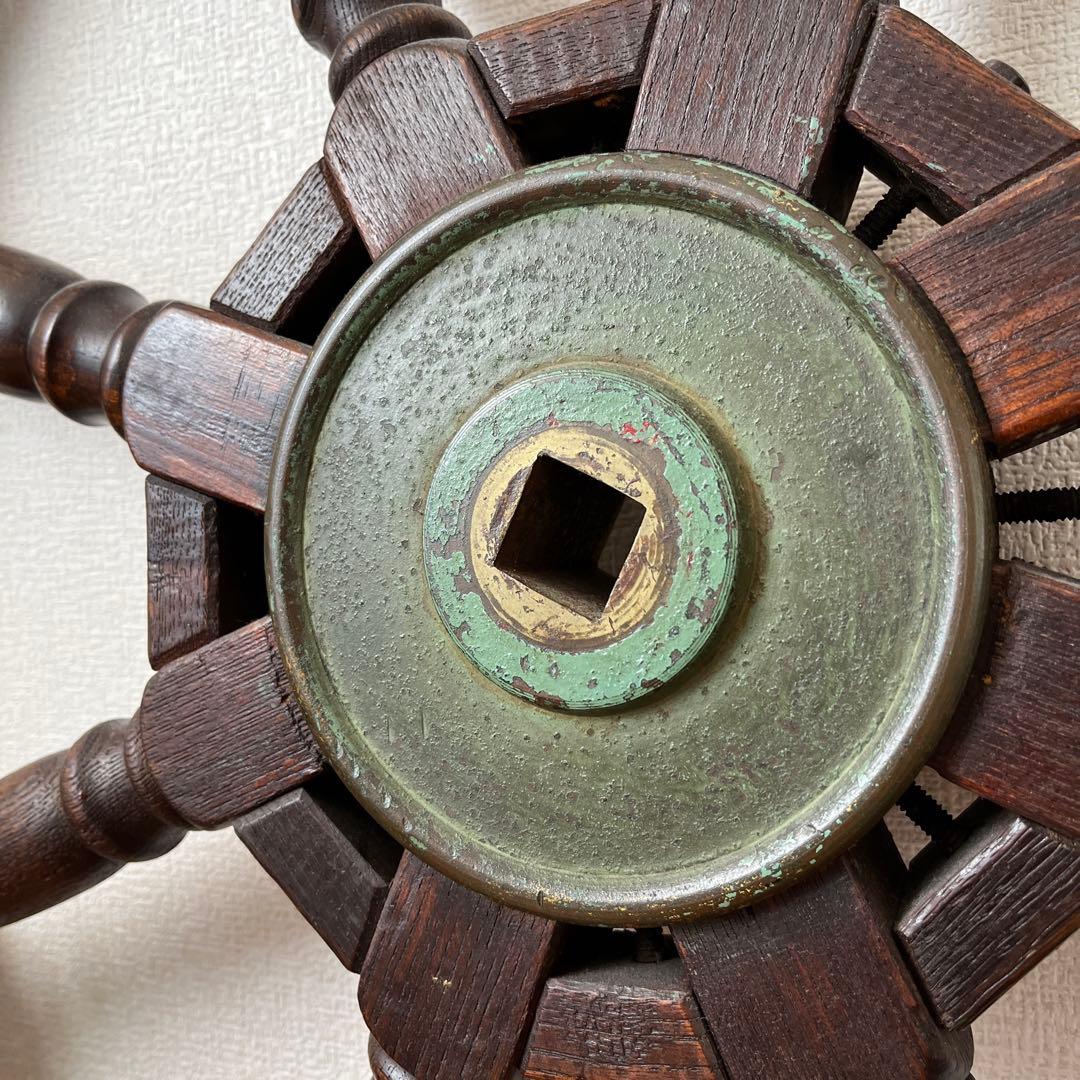 船舶部品　大型舵輪　アンティーク
