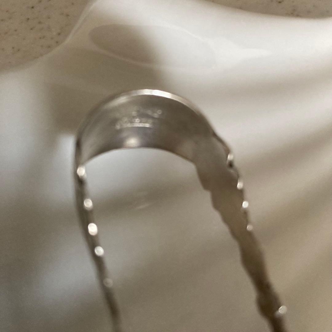 英国アンティーク 純銀製ティースプーン&トングセット　英国バーミンガム