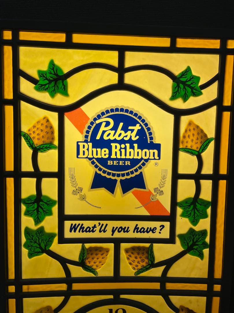 【１点もの】パブストブルーリボン　時計　ネオンライト　看板