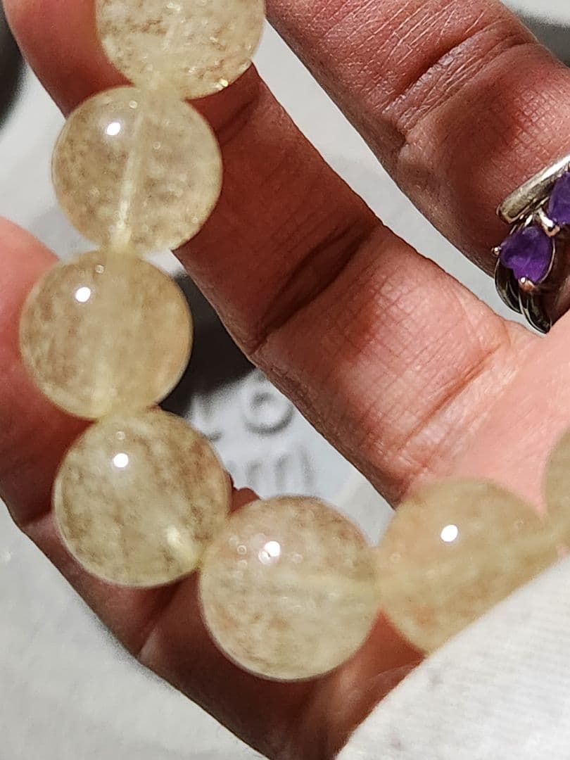 天然石ブレスレット　リビアングラス