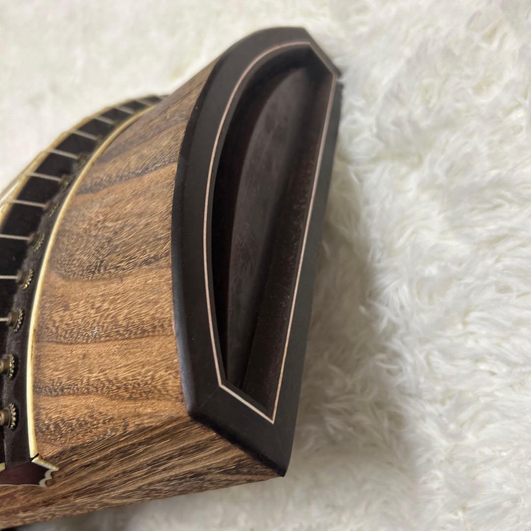 【美品】琴　和楽器　13弦　半上角　波甲　すだれ掘り