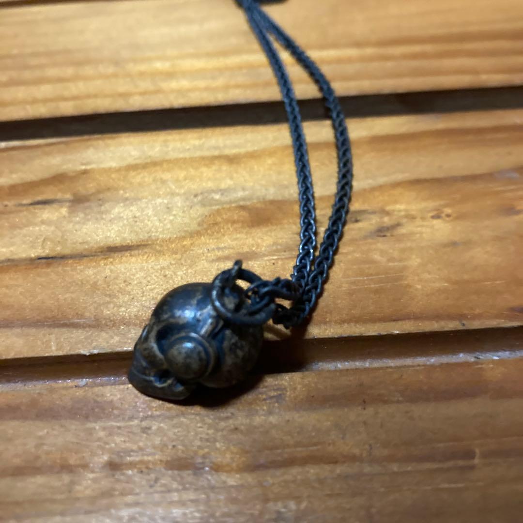 【希少品】OVER THE STRIPES ネックレス〈スカル〉 専用ケース付き