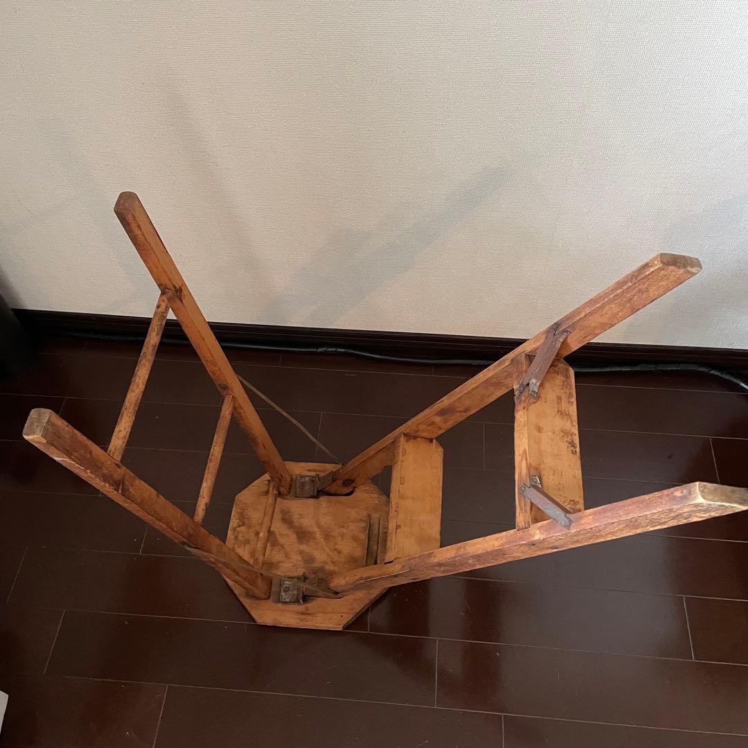 ヴィンテージ　脚立　ステップ　ラダー　木製　アンティーク