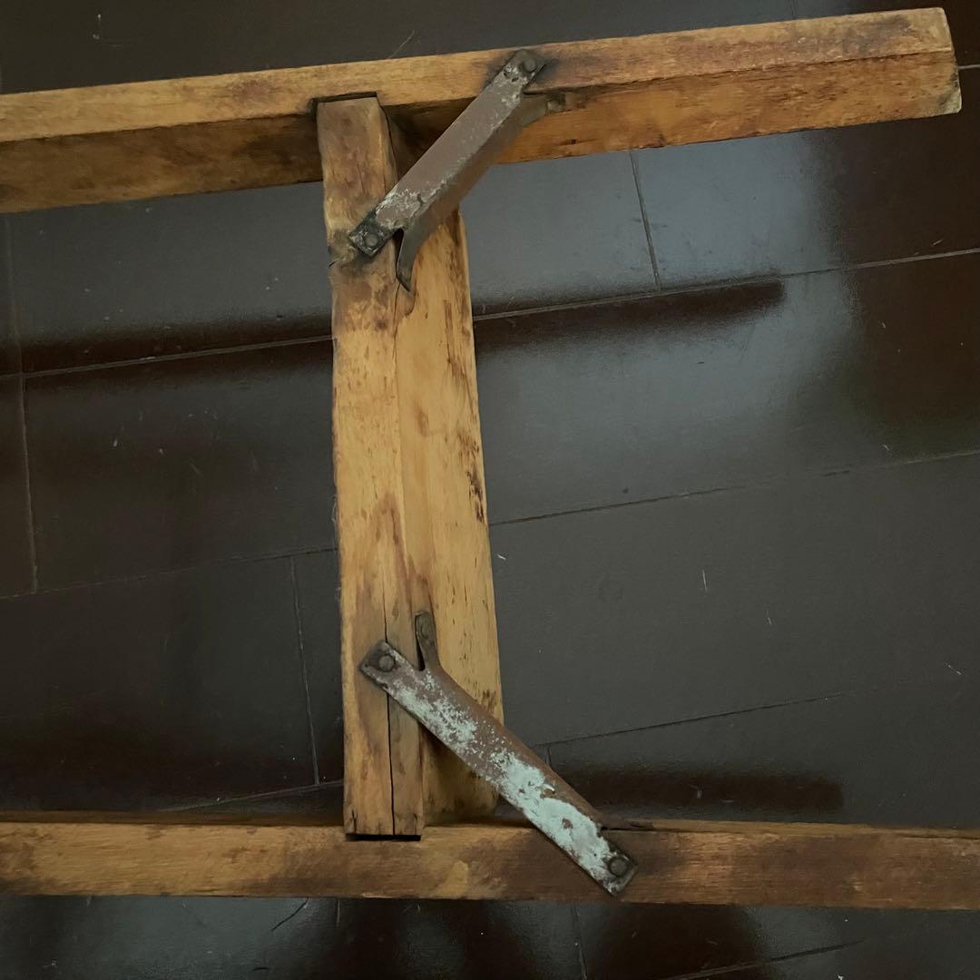 ヴィンテージ　脚立　ステップ　ラダー　木製　アンティーク