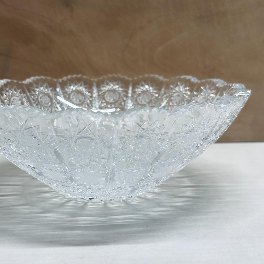 ボヘミアグラス PK500カット 器 チェコ製 高級クリスタル