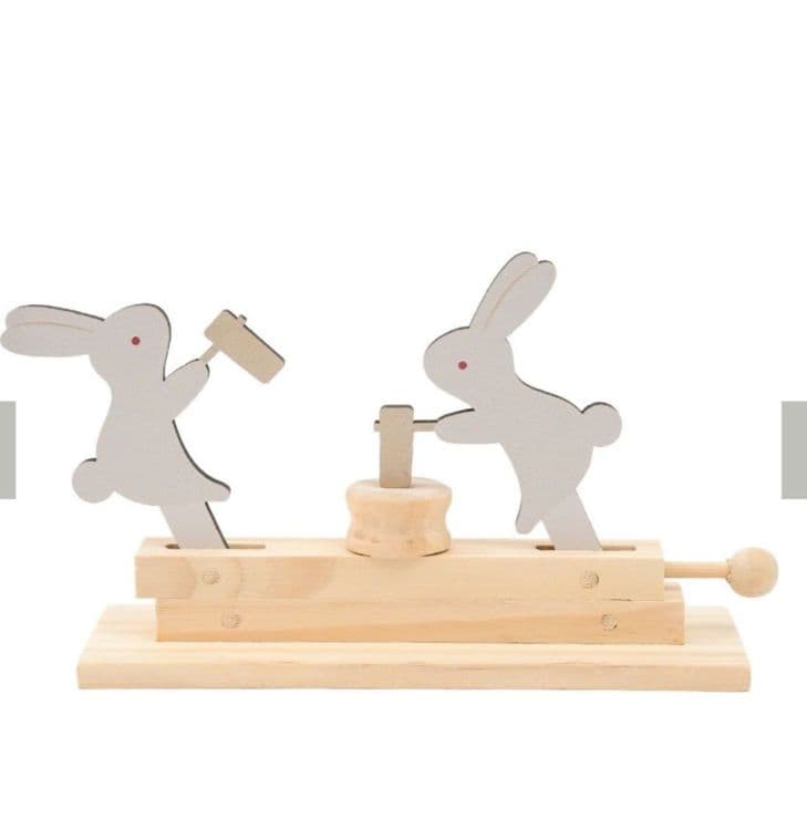 新品　サリュ　餅つきうさぎオブジェ　お月見　4点