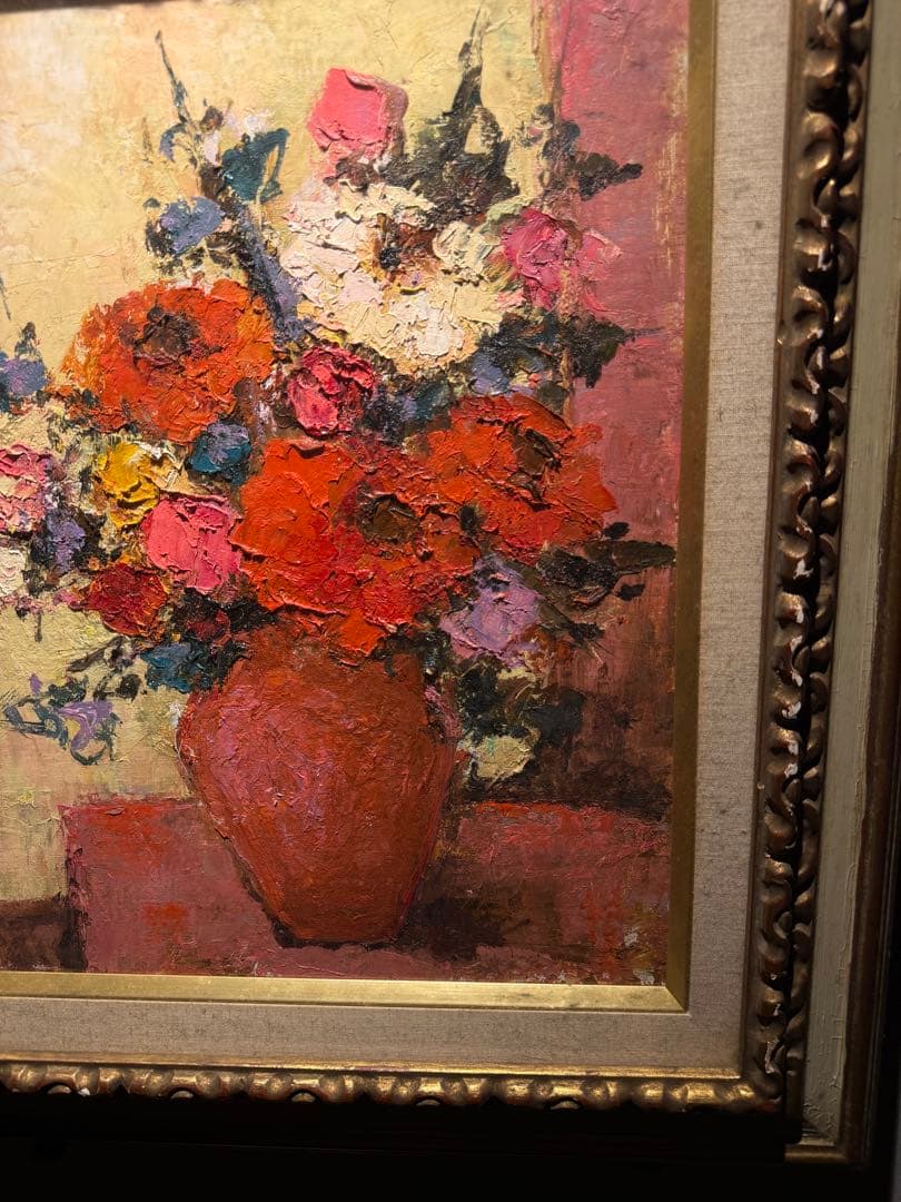 印象派　加藤啓子【花】肉筆油彩画