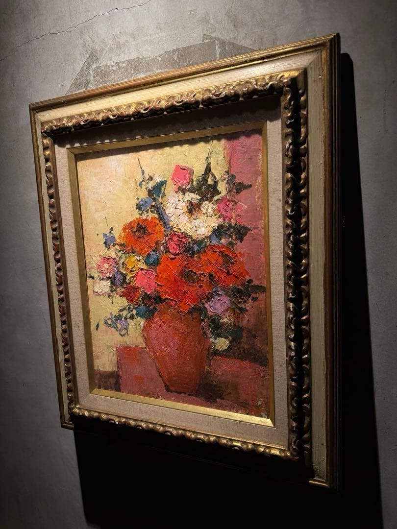 印象派　加藤啓子【花】肉筆油彩画