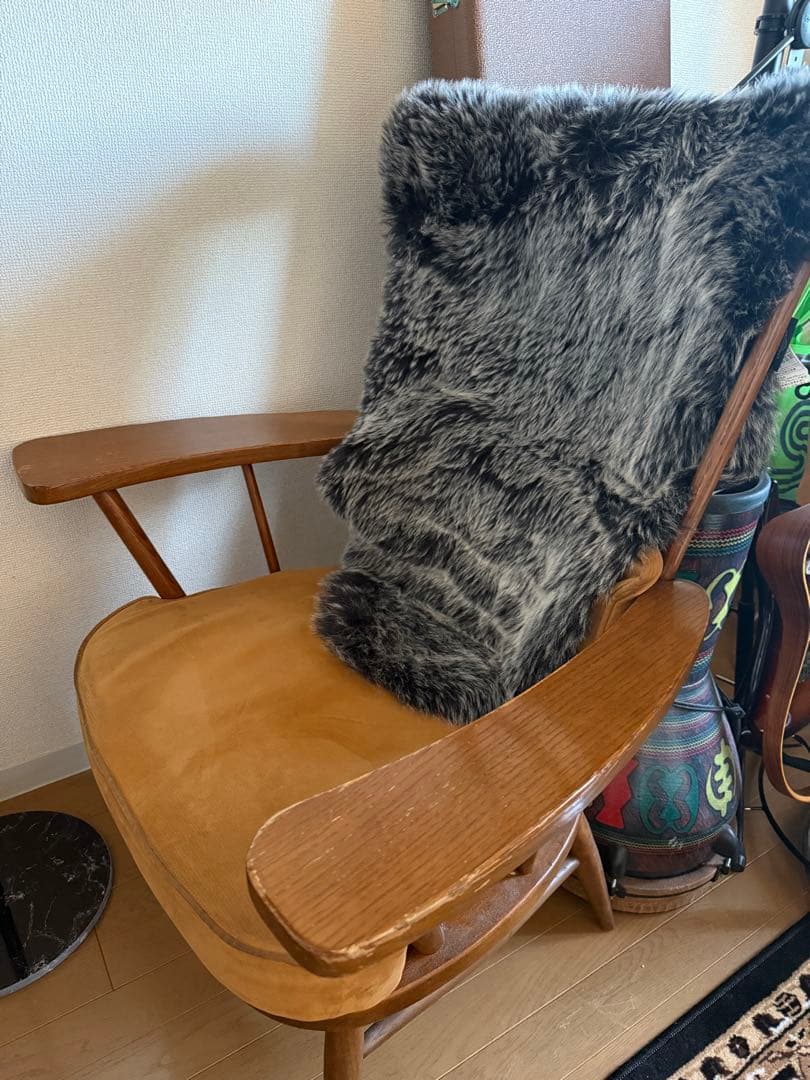 柏木工 オットマン付き ラウンジチェア 国産木製 ミッドセンチュリー