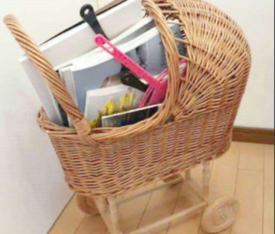 人形用ベビーカー乳母車　籠としても使用可能5