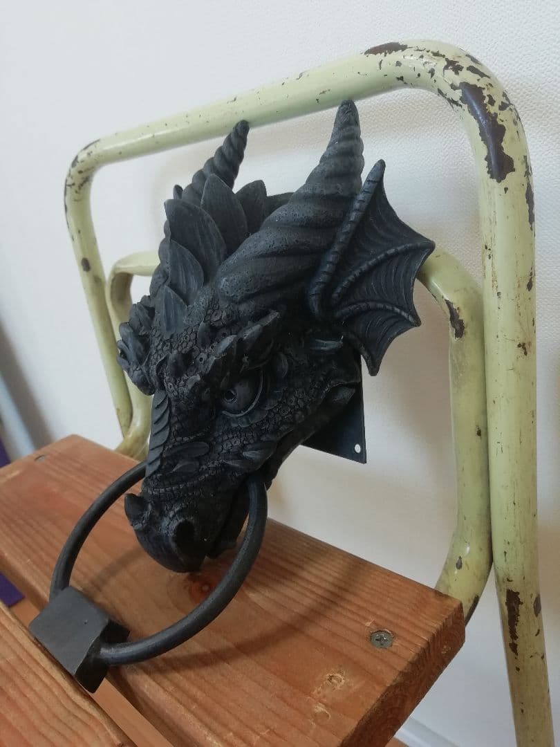 ドラゴン　ドアノッカー　未使用　ゴシックドラゴン