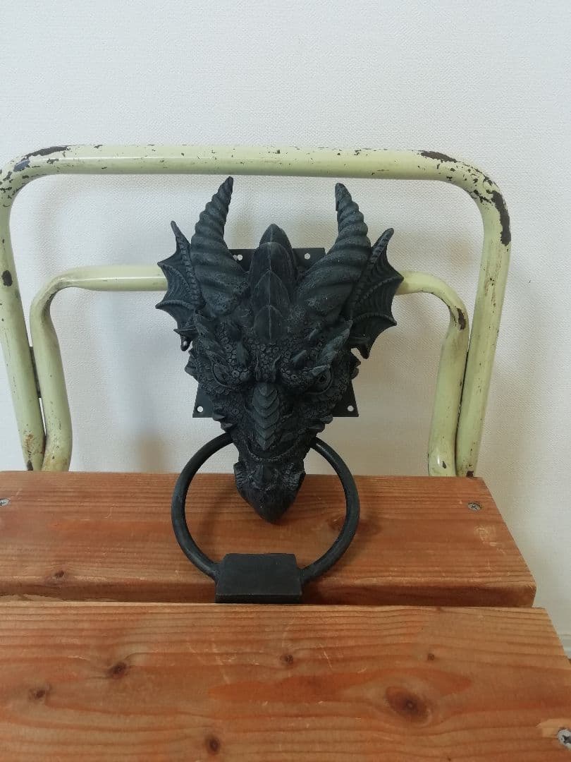 ドラゴン　ドアノッカー　未使用　ゴシックドラゴン
