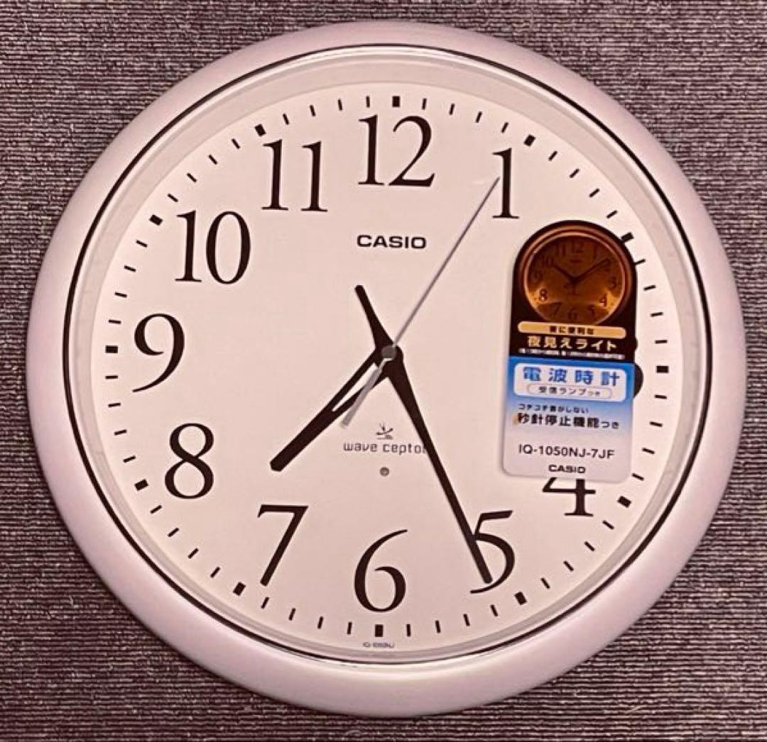 CASIO IQ-1050NJ-7JF パールホワイト アナログ掛時計3本 - メルカリ