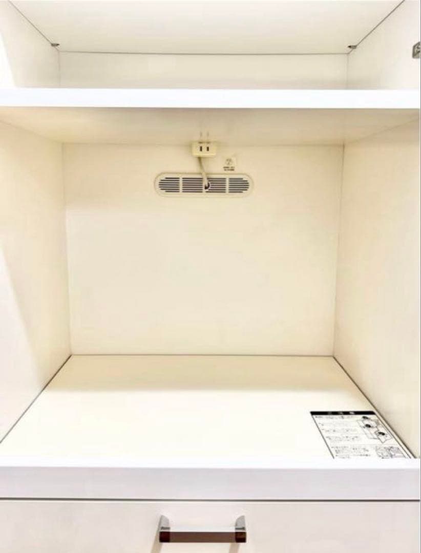 nn__m商品　食器棚　キッチンボード　ホワイト コンセント付