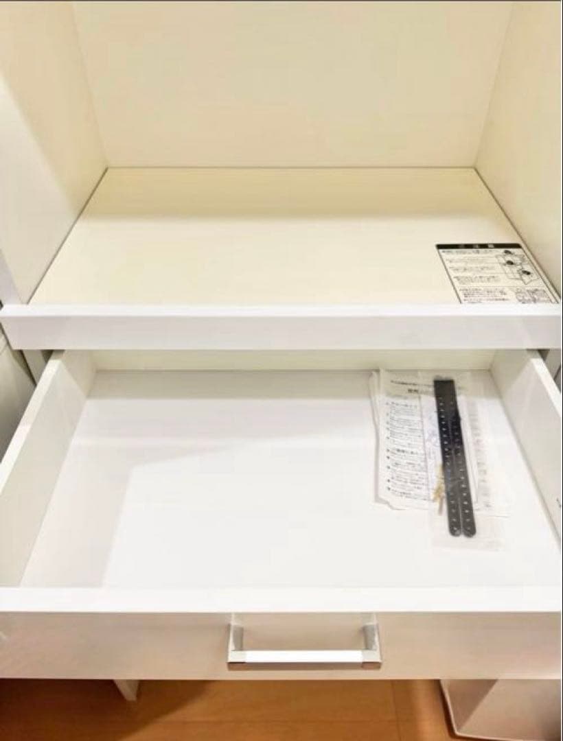 nn__m商品　食器棚　キッチンボード　ホワイト コンセント付