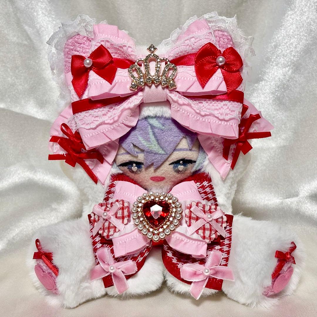 おすわりぬい服 にじぱぺっと 着ぐるみ ねこ ピンク レッド - メルカリ