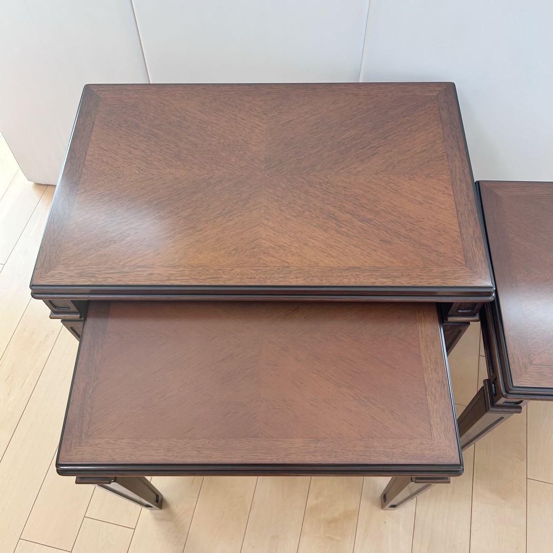 【極希少】　マルニ　地中海ロイヤル　ネストテーブル　3点　天然木　maruni