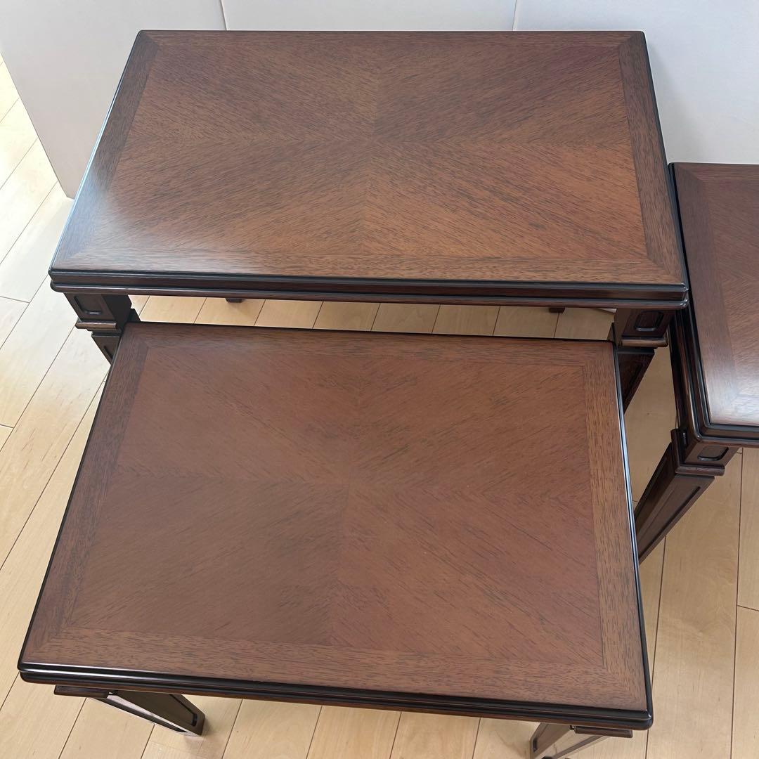 【極希少】　マルニ　地中海ロイヤル　ネストテーブル　3点　天然木　maruni